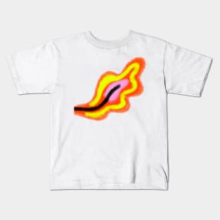 orange green blue watercolor abstract Kids T-Shirt